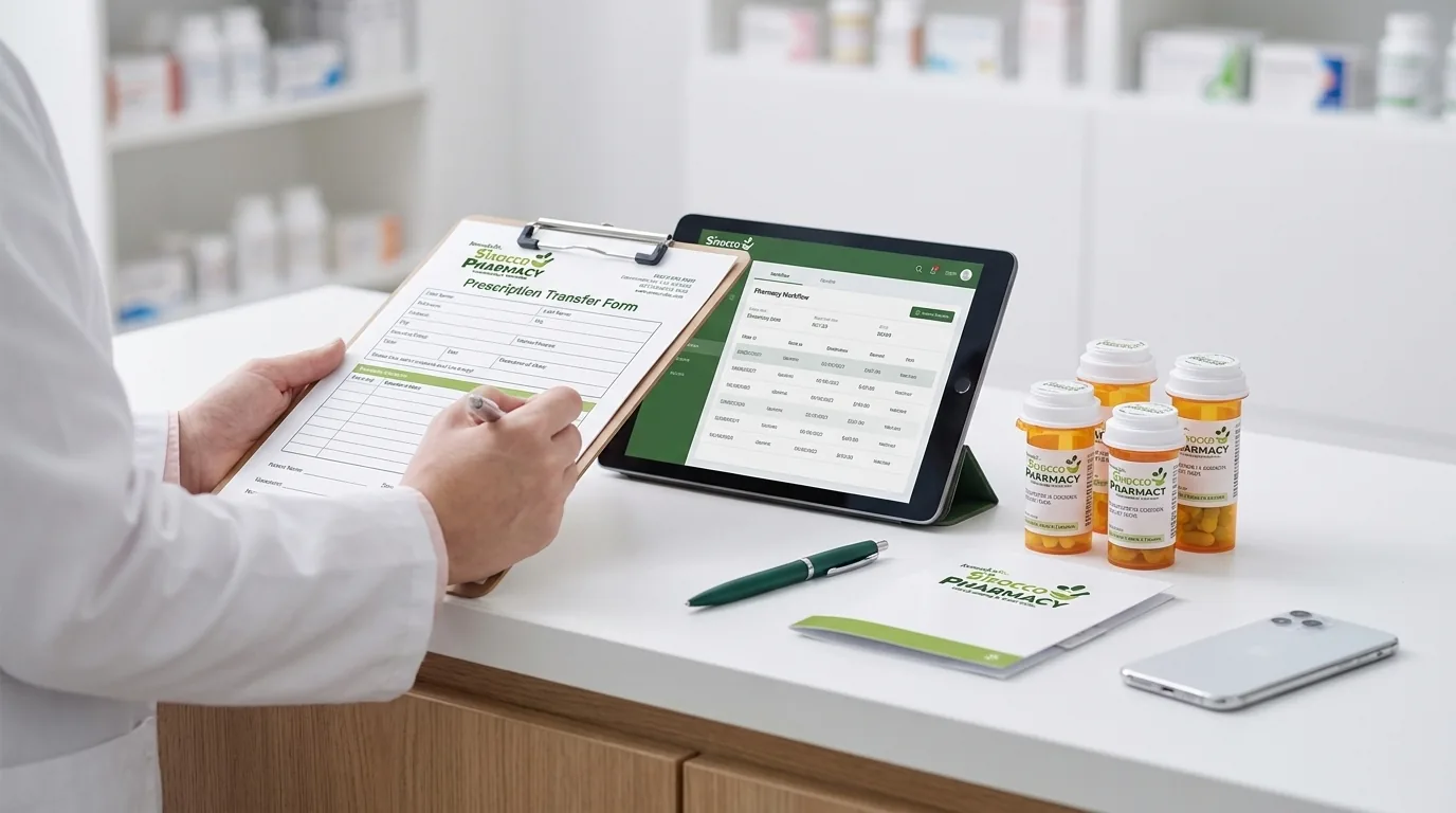 Prescription transfer support at Sirocco Pharmacy in Calgary SW